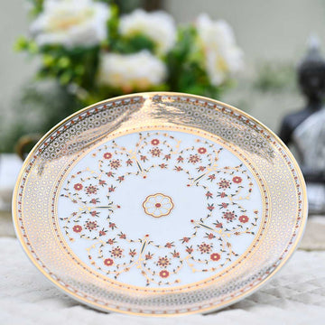 'Amer Gerua' Mithai Plate (10.25 in x 3.5in)