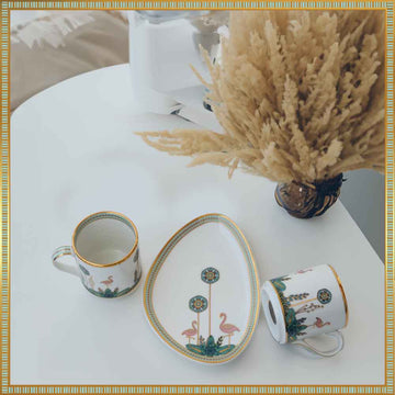 Chai Royale Bundi Mahal Tea Cup & Platter Gift Set