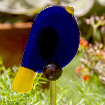 Birdie Garden Stakes  - Ink Blue & Yellow