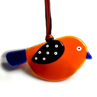 Hanging Birdie  - Orange Blue