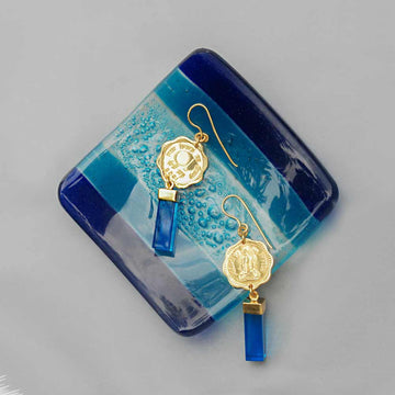 'Multipurpose Trinket Dish' - Sea Blue Bubbles ( 3.5in x 3.5in)