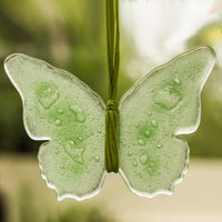 Sweet Hanging Butterflies Studio Glass - Mint Green Bubbles
