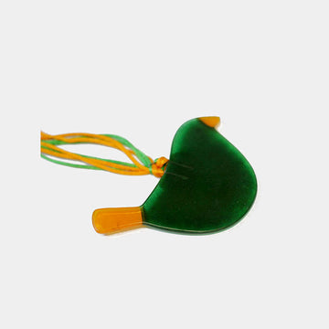 Little Quirky Studio Glass Hanging Birds - Green & Orange