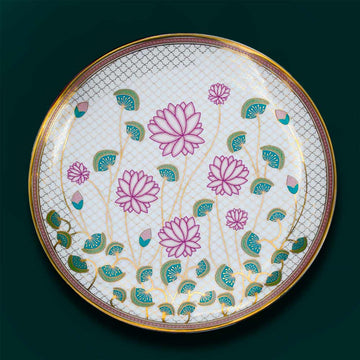 'Saroja' Mithai Plate (10in dia x 3.5in height)