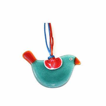 Little Quirky Studio Glass Hanging Birds - Turquoise