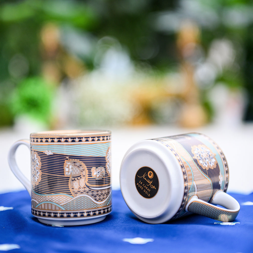 Rata Tea Set Crafted for You: ‘Shikara’ Tea Cups - 250 ml (Set Of Two) (Made-to-Ord ...