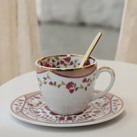Boshonto Tea Cup & Saucer (200ml) with Tea Spoon