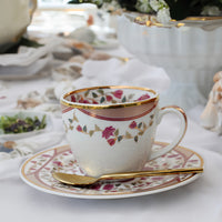 Boshonto Tea Cup & Saucer (200ml) with Tea Spoon
