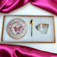 Boshonto Tea Cup & Saucer (200ml) with Tea Spoon