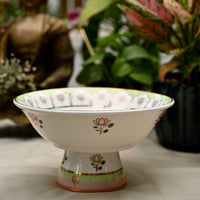 'Pichwai Kamal' Fruit Bowl  (9in dia x 5in Height)