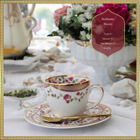 Boshonto Tea Cup & Saucer (200ml) with Tea Spoon