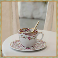 Boshonto Tea Cup & Saucer (200ml) with Tea Spoon