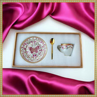 Boshonto Tea Cup & Saucer (200ml) with Tea Spoon