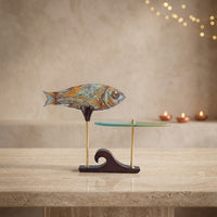 Matsya Platter Glass Decor