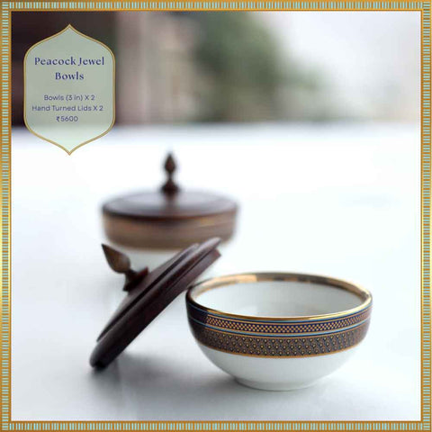 Peacock Jewel Bowls