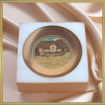 ‘Shikara’ Waves of Kashmir Mithai Plateau (10.5in dia x 3.5in height)