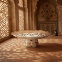 'Amer Gerua' Mithai Plate (10.25 in x 3.5in)- Atelier Edition