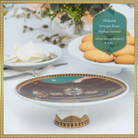 Shikara Dream Boat Mithai Server (7in dia x 2.5in height) (Small)