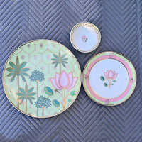 'Pichwai Kamal' Dinner Set (For six) 20 Pieces