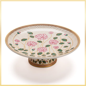 Saroja' Mithai Plate (10in dia x 3.5in height)