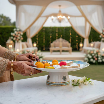 ‘Bundi Mahal’ Mithai Plate (10in dia x 3.5in height)