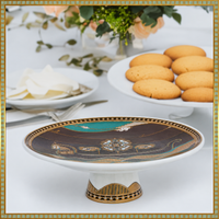 Crafted for You: Shikara Dream Boat Mithai Server (7in dia x 2.5in height) (Made-to-Order)