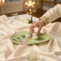 'Pichwai Kamal' Organic Plate (Extra Large / Medium)