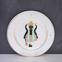 Shree Vishnu Ji Plate with 24 carat gold & Wooden stand 