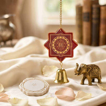 Shree Yantra with bell & Marble Agarbati Holder