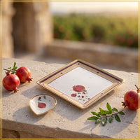 Anaar Bloom Square Plate with Dip