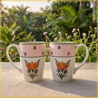 Kesariya Bloom – Gulabi Edition Set of two Mugs (300 ml)