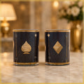 beautiful glasses with golden classic design