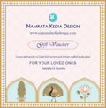 Gift voucher from Namrata Kedia Design with decorative elements and text.