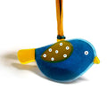 Hanging Birdie  - Aqua & Yellow