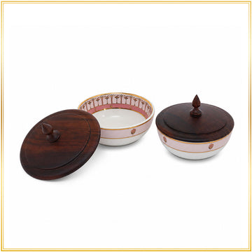 Jaipur Bagh Crowned Bowls (Set of Two)