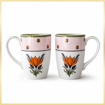 Kesariya Bloom – Gulabi Edition Set of two Mugs (300 ml)