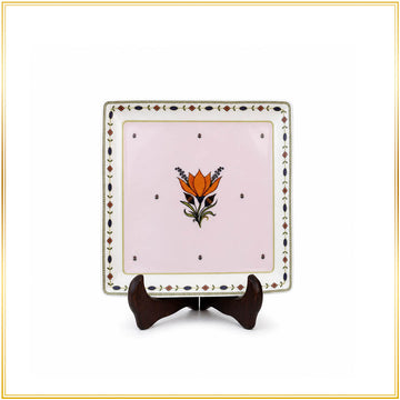 Kesariya Bloom – Gulabi Edition Platter (21 cm)