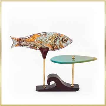Matsya Platter Glass Decor