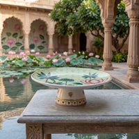 Pichwai Kamal' Mithai Plate (10in dia x 3.5in height)