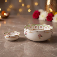 Pichwai Kamal' Dinner Set (For six) 20 Pieces
