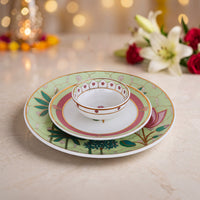 Pichwai Kamal' Dinner Set (For six) 20 Pieces