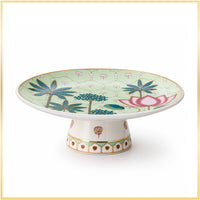 Pichwai Kamal' Mithai Plate (10in dia x 3.5in height)