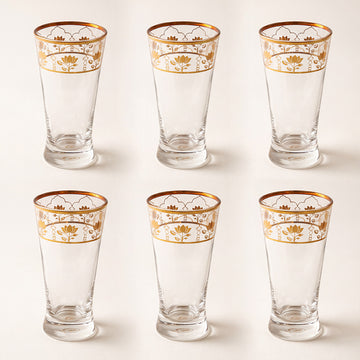 Pichwai Kamal Juice Glass (200ml)(Set of Two, Four & Six)