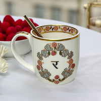 the beautiful hindi letter mug with white background