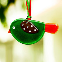 Hanging Birdie  - Green Red
