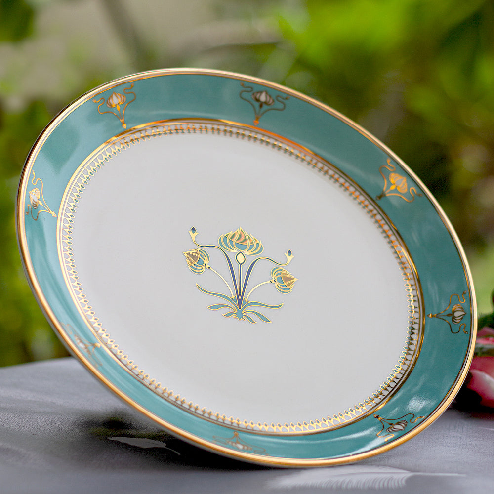 'Parchin Kari' Mithai Plate / Server Plate (10in dia x 3.5in height)