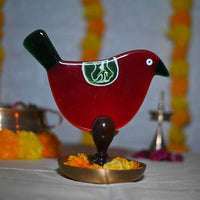 'Chidiya Chirag' - Bird T-Light Lamps (Red & Green)