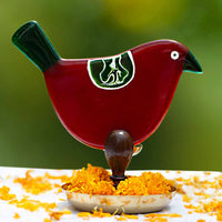 'Chidiya Chirag' - Bird T-Light Lamps (Red & Green)