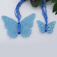 Sweet Hanging Butterflies Studio Glass - Turquoise Bubbles