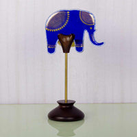 Gajraj T-Light Lamps with 24 Carat Gold Transfer (Blue)